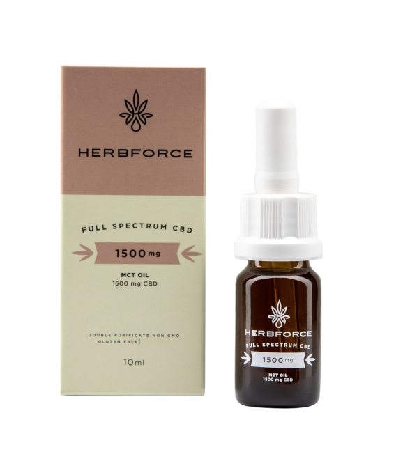 HERBFORCE CBD OLEJ 15 % Full Spectrum, 10 ml